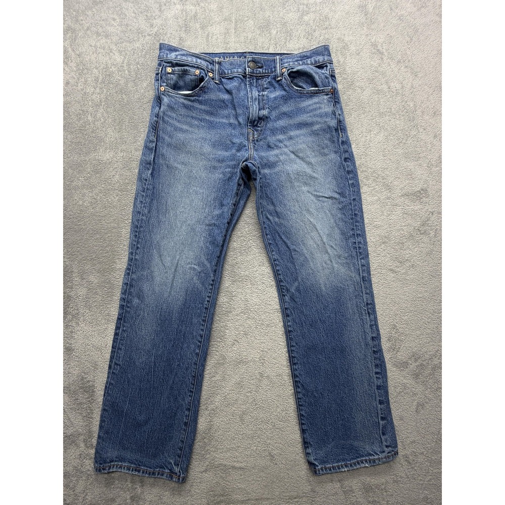 American Eagle Jeans Mens‎ Measured 34x29 Blue Original Bootcut Denim Pants